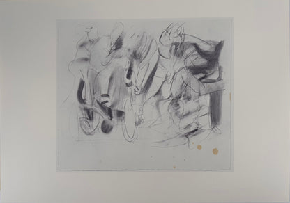 Willem DE KOONING : Cycliste fauve - Lithographie