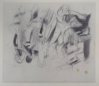 Willem DE KOONING : Cycliste fauve - Lithographie