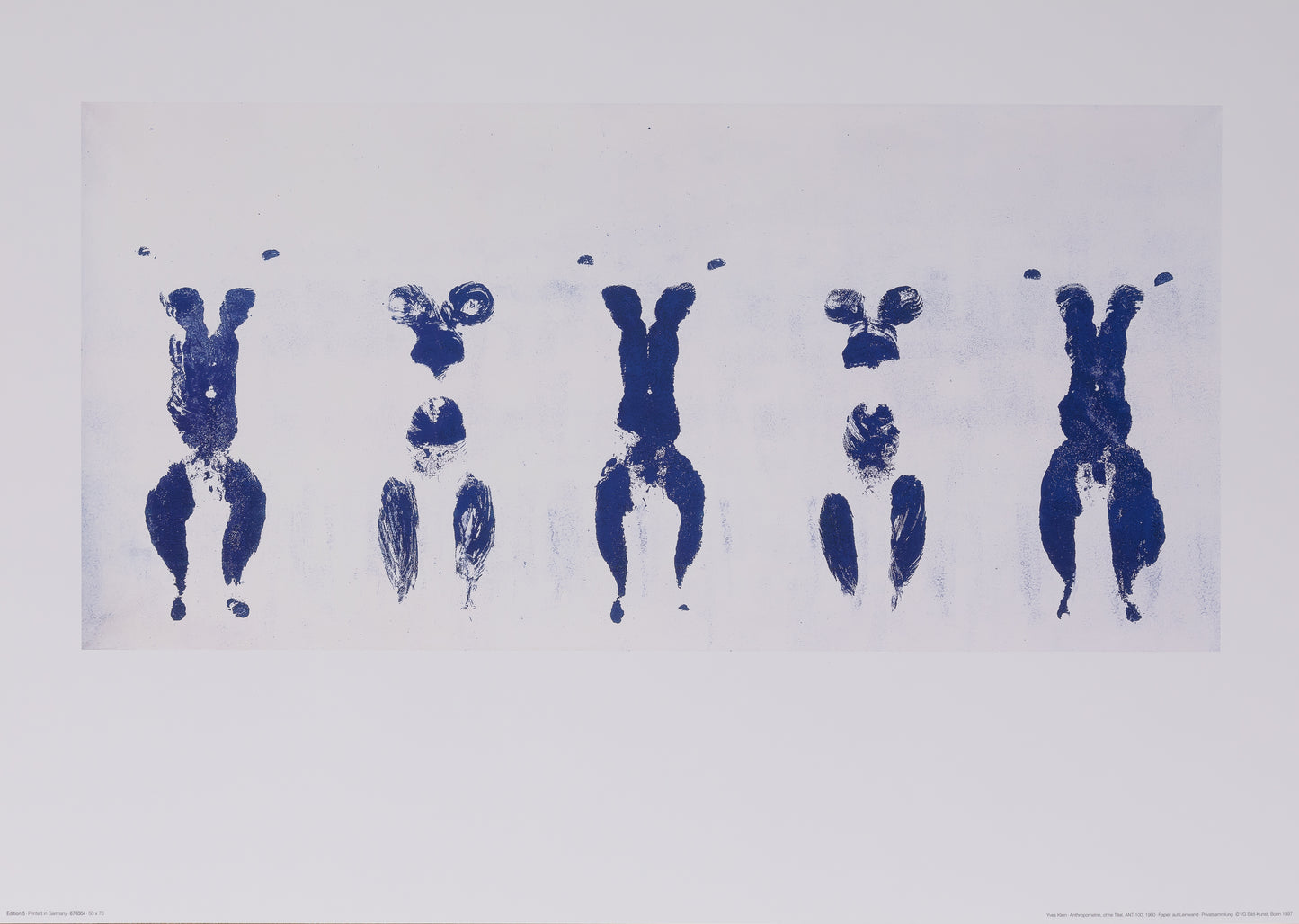 Yves KLEIN : Anthropométrie en bleu - Affiche originale