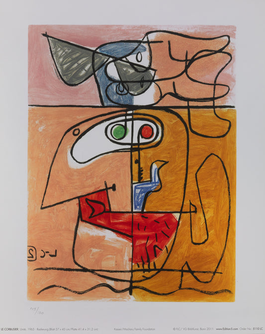 LE CORBUSIER : Jeune fille - Affiche en couleurs