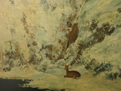 Gustave COURBET : Paysage de neige dans le Jura - Lithographie signée