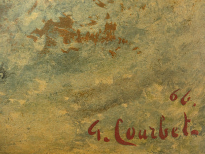 Gustave COURBET : Paysage de neige dans le Jura - Lithographie signée