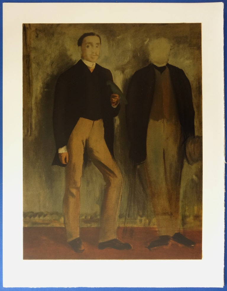 Edgar DEGAS : Deux hommes en pied - Lithographie en couleurs