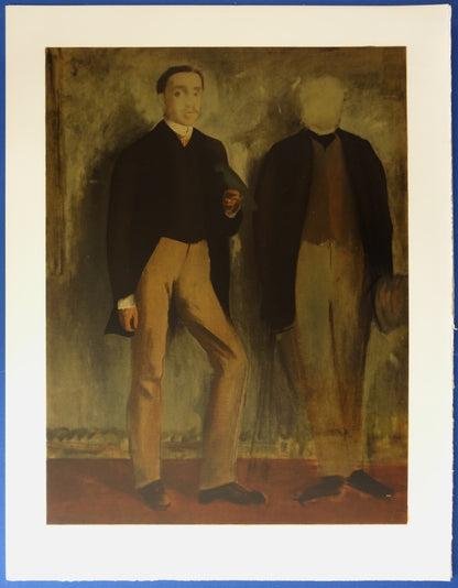 Edgar DEGAS : Deux hommes en pied - Lithographie en couleurs