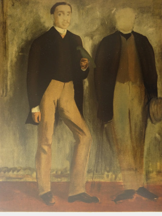 Edgar DEGAS : Deux hommes en pied - Lithographie en couleurs
