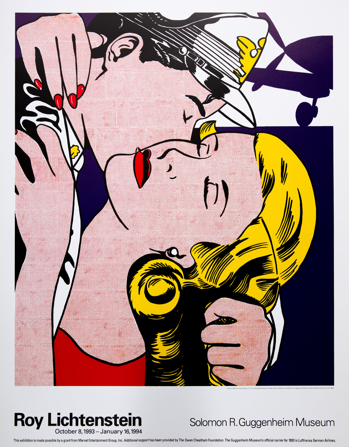 Roy LICHTENSTEIN : The Kiss - Affiche