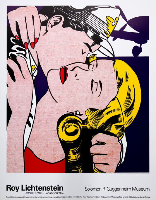 Roy LICHTENSTEIN : The Kiss - Affiche