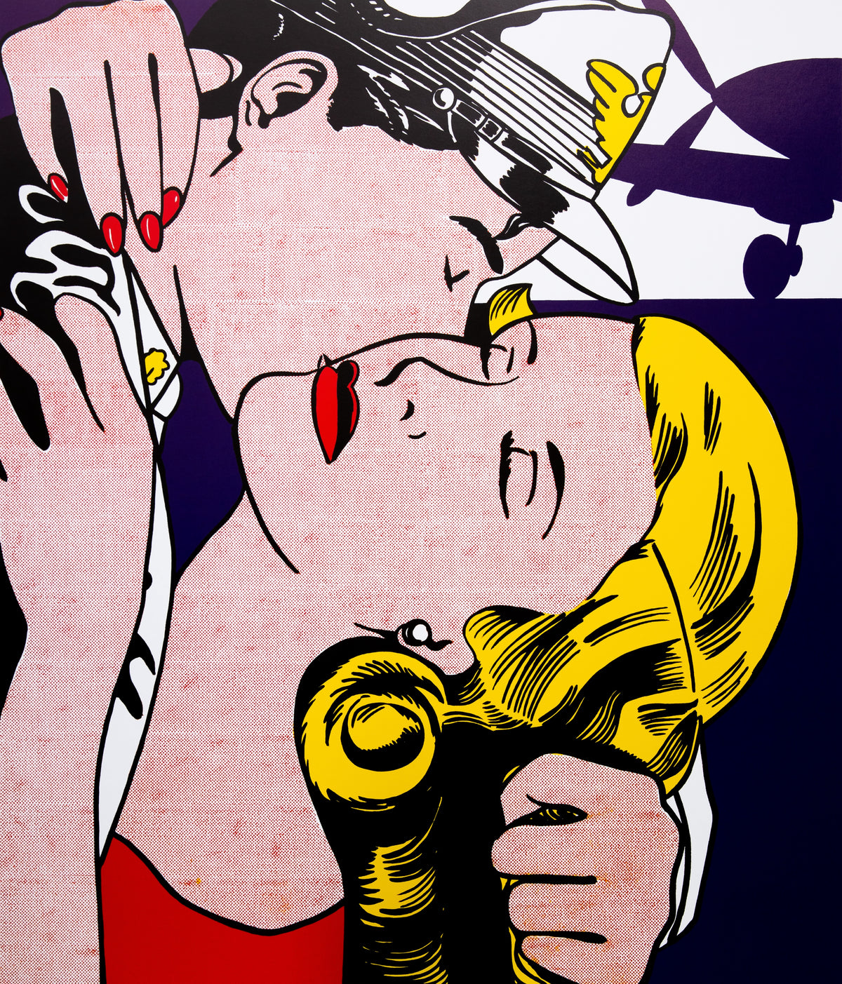 Roy LICHTENSTEIN : The Kiss - Affiche