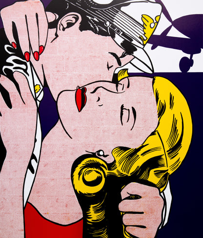 Roy LICHTENSTEIN : The Kiss - Affiche