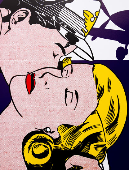 Roy LICHTENSTEIN : The Kiss - Affiche