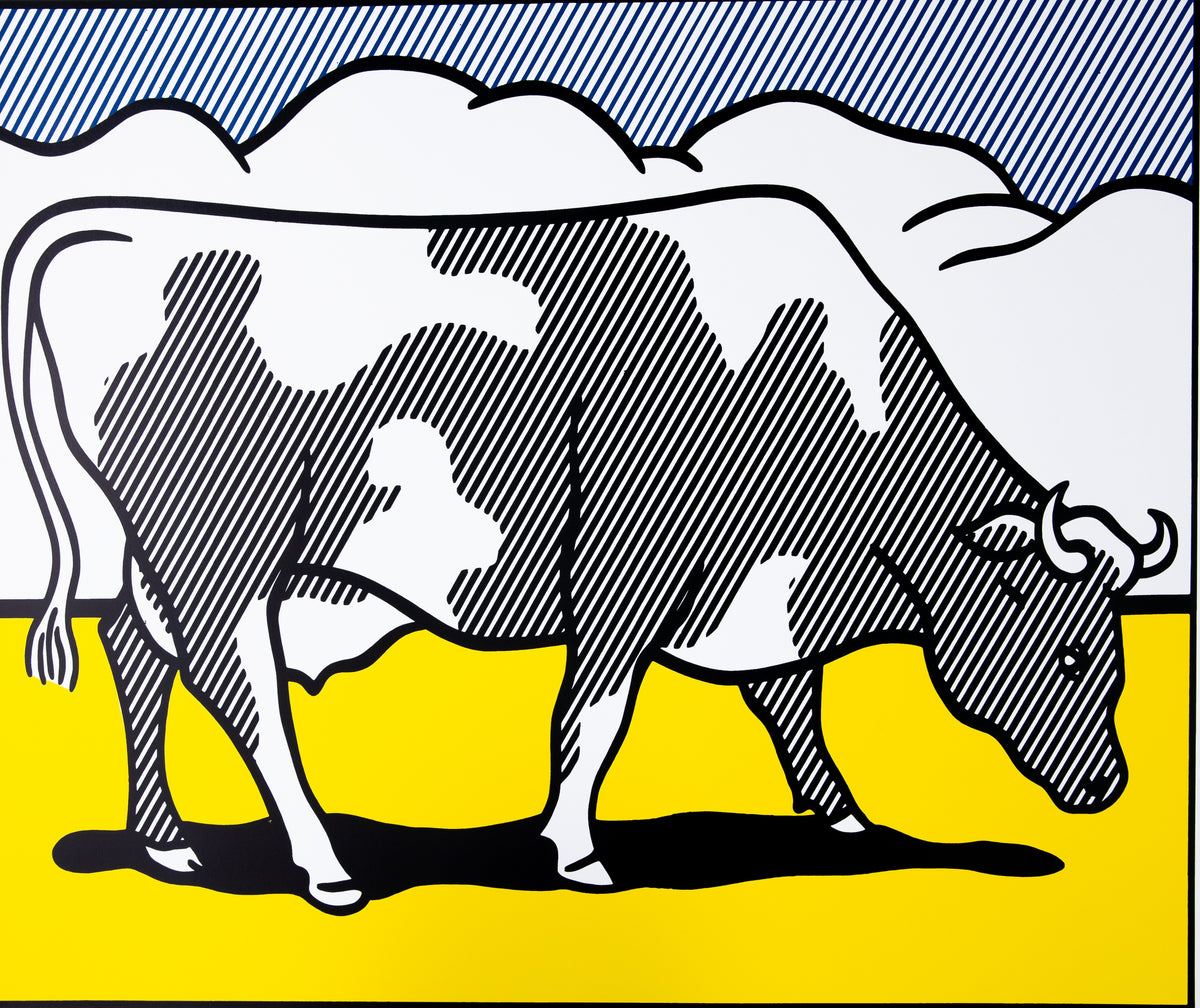 Roy LICHTENSTEIN : Cow Going Abstract - Triptyque