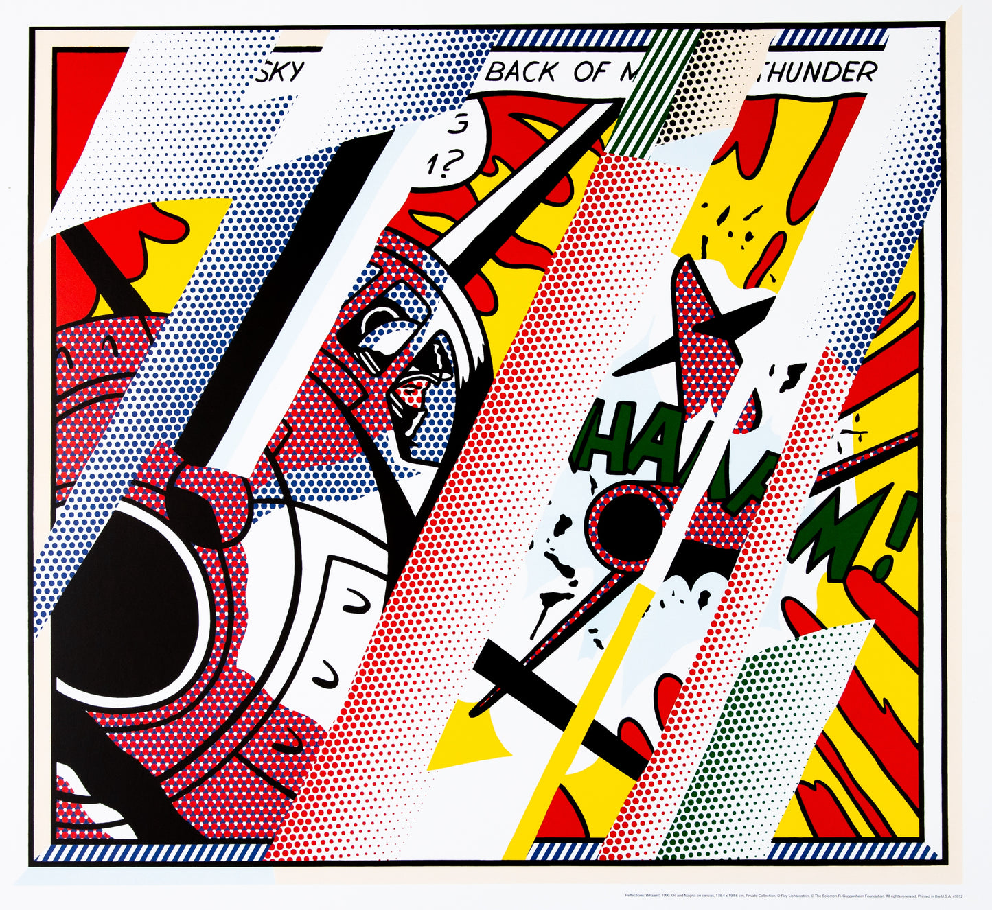 Roy LICHTENSTEIN : Reflections Whaam ! - Lithographie offset en couleurs