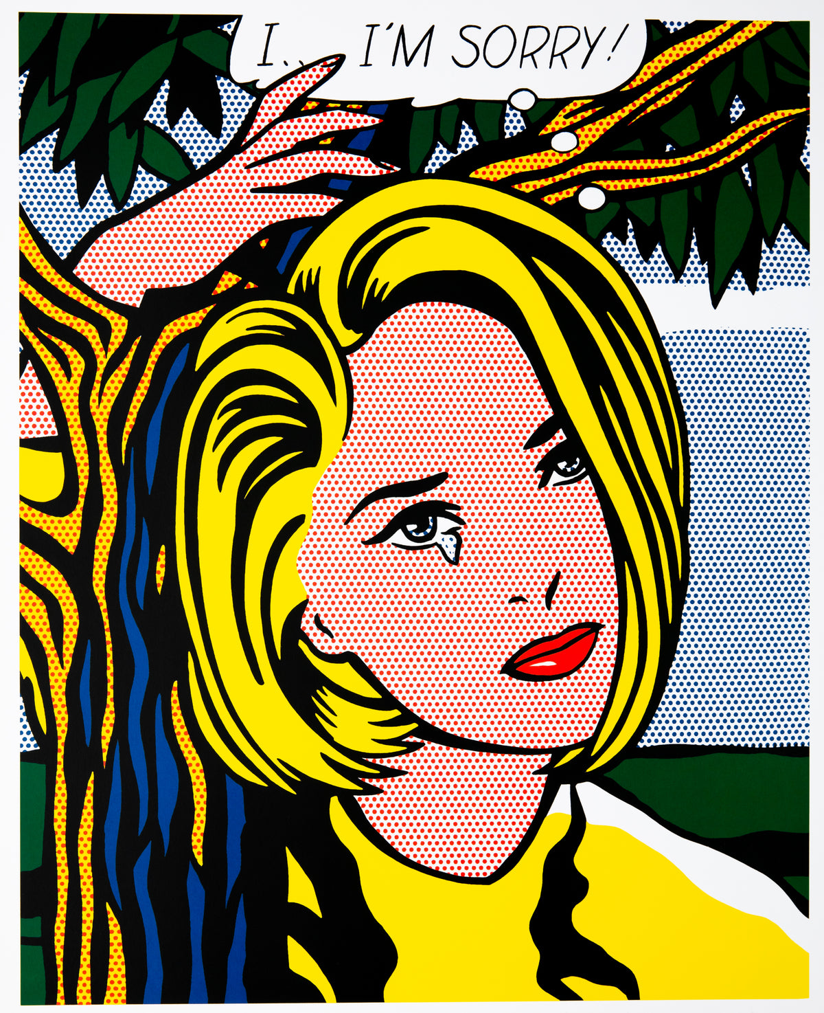 Roy LICHTENSTEIN : I...I'm Sorry ! - Lithographie