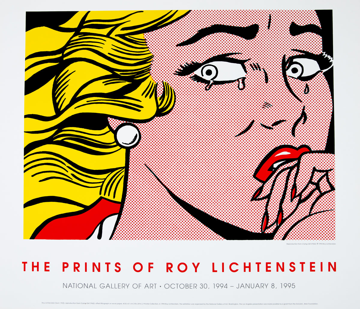 Roy LICHTENSTEIN : Crying girl - Lithographie