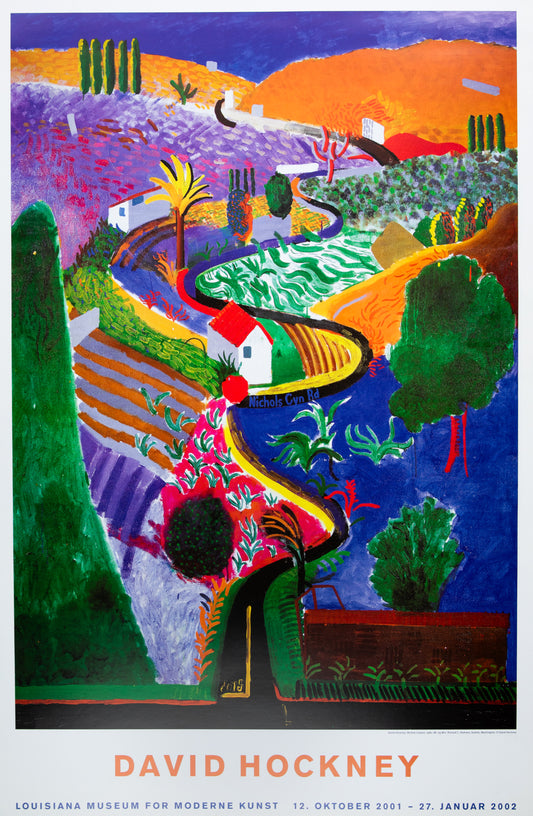 David HOCKNEY : Nichols Canyon - Affiche originale en couleurs