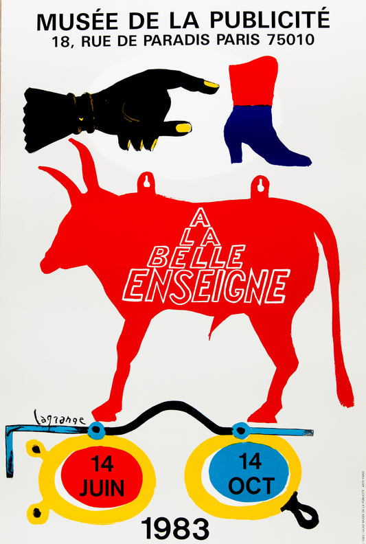 Jacques LAGRANGE : A la belle enseigne - Affiche originale signée