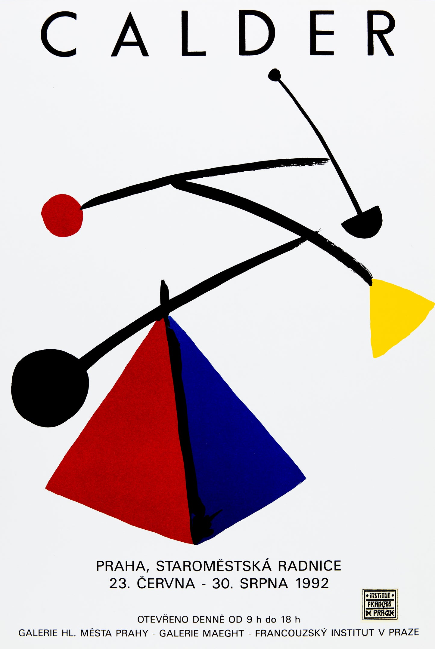 Alexander CALDER : Mobiles Exposition à Prague - Lithographie originale