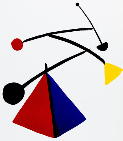 Alexander CALDER : Mobiles Exposition à Prague - Lithographie originale