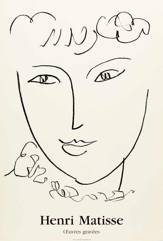 Henri MATISSE - Visage souriant - Affiche