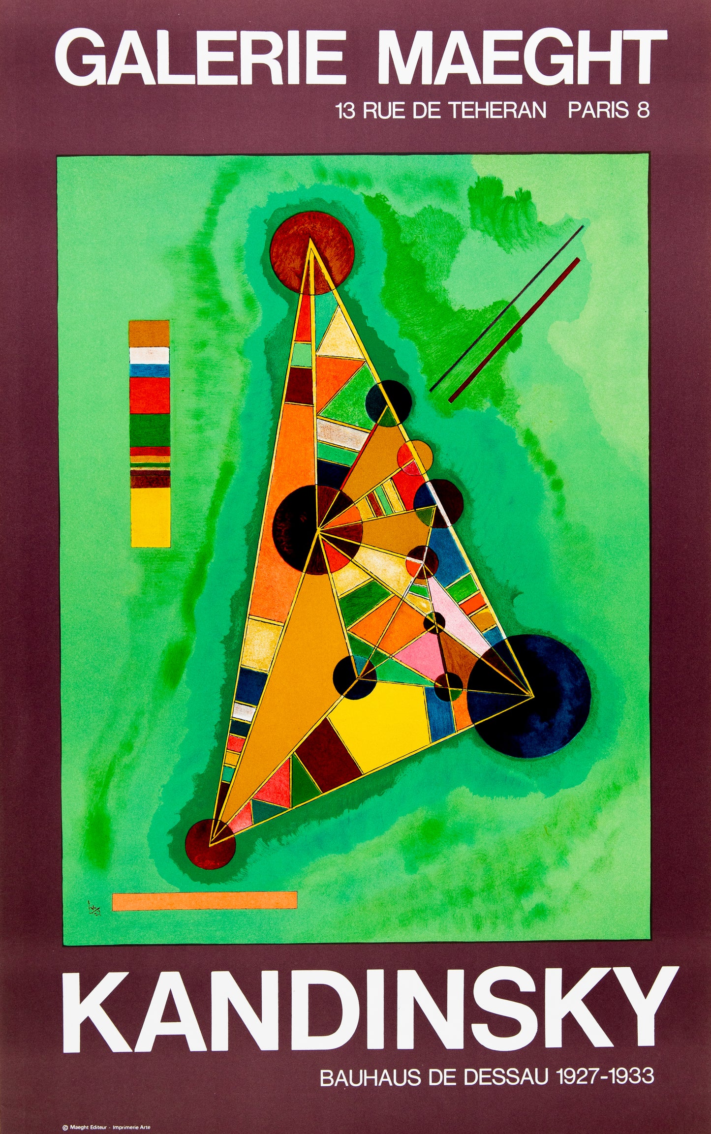 Vassily KANDINSKY : Exposition "Bauhaus De Dessau" - Lithographie signée
