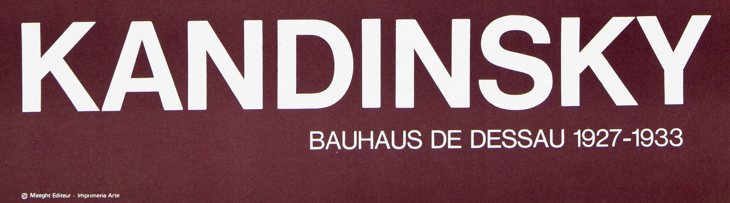 Vassily KANDINSKY : Exposition "Bauhaus De Dessau" - Lithographie signée