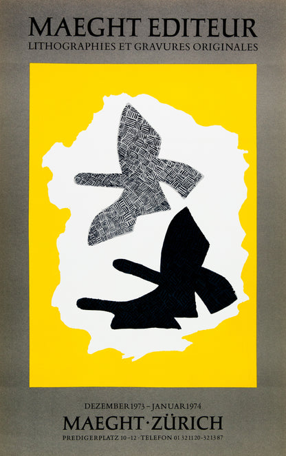 Georges BRAQUE : Zurich - Affiche originale en couleurs