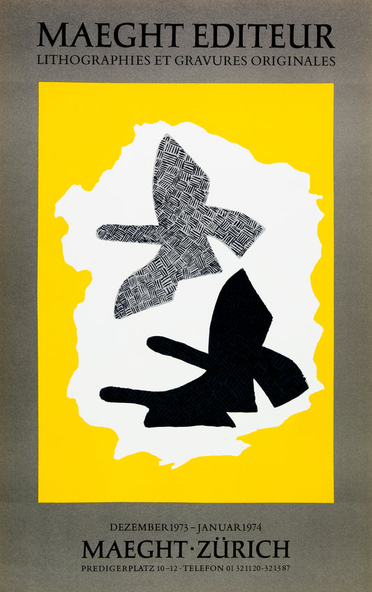 Georges BRAQUE : Zurich - Affiche originale en couleurs