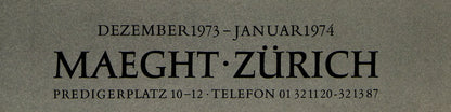 Georges BRAQUE : Zurich - Affiche originale en couleurs