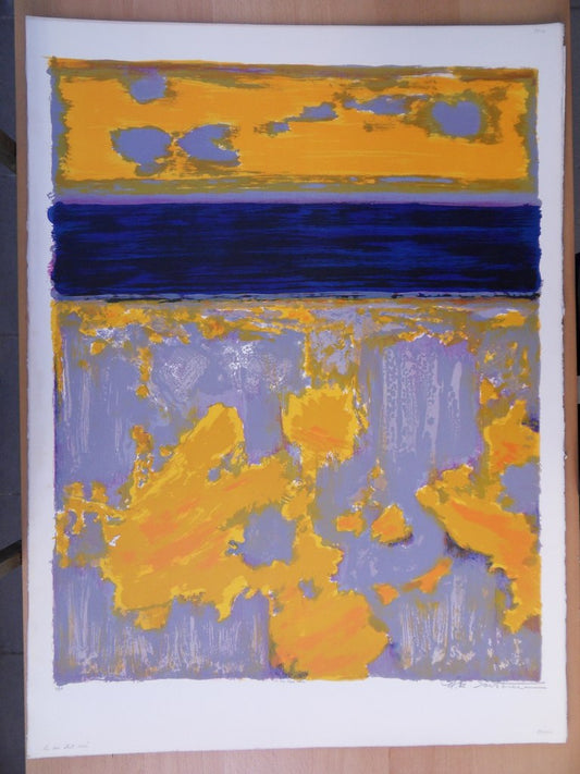 Maurice Elie SARTHOU : La Mer était noire - Lithographie originale signée