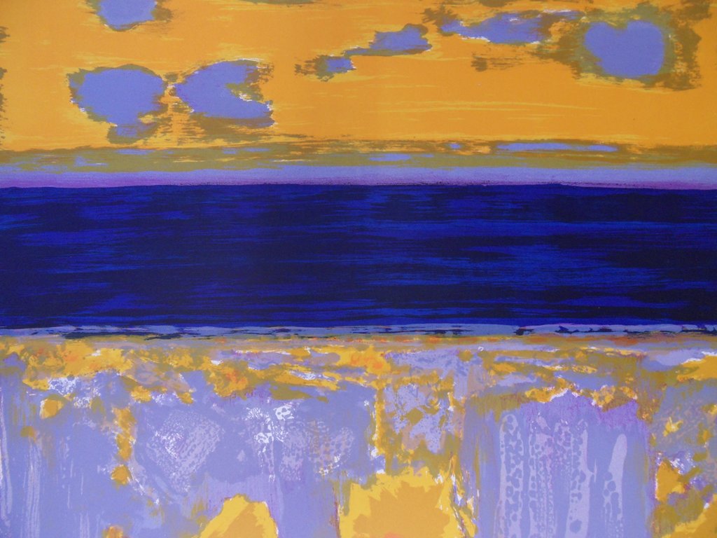 Maurice Elie SARTHOU : La Mer était noire - Lithographie originale signée