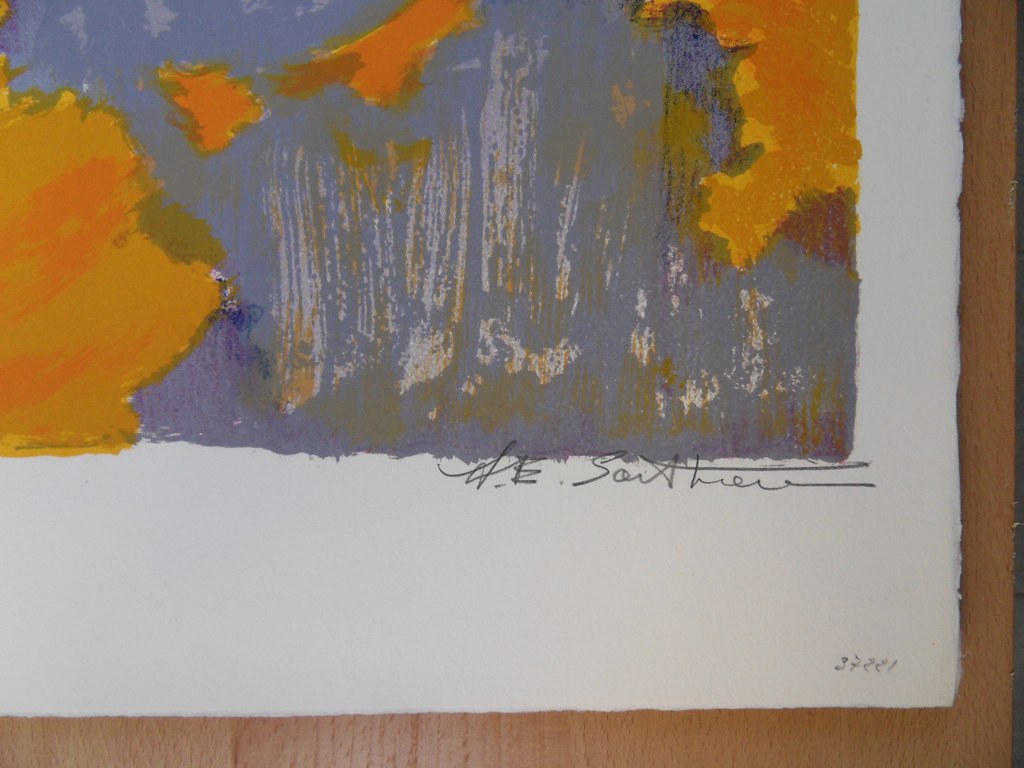 Maurice Elie SARTHOU : La Mer était noire - Lithographie originale signée