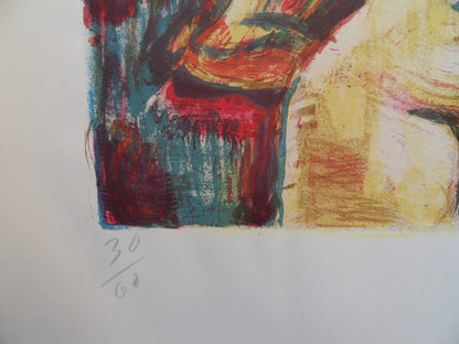 François DESNOYER : Trois femmes nues à la fenêtre - Lithographie originale signée