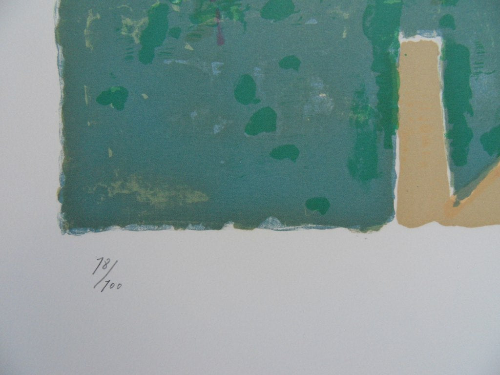 Masaaki KUWAHARA : Les gondoles de Venise - Lithographie originale signée