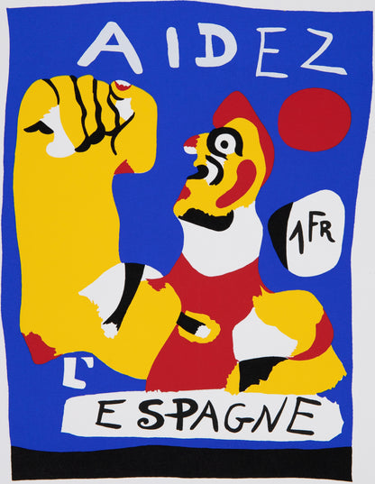 Joan MIRO: Ayuda a España, Serigrafía firmada