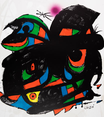 Joan MIRO : Expo 76 Fundacio Joan Miro - Affiche en lithographie originale signée