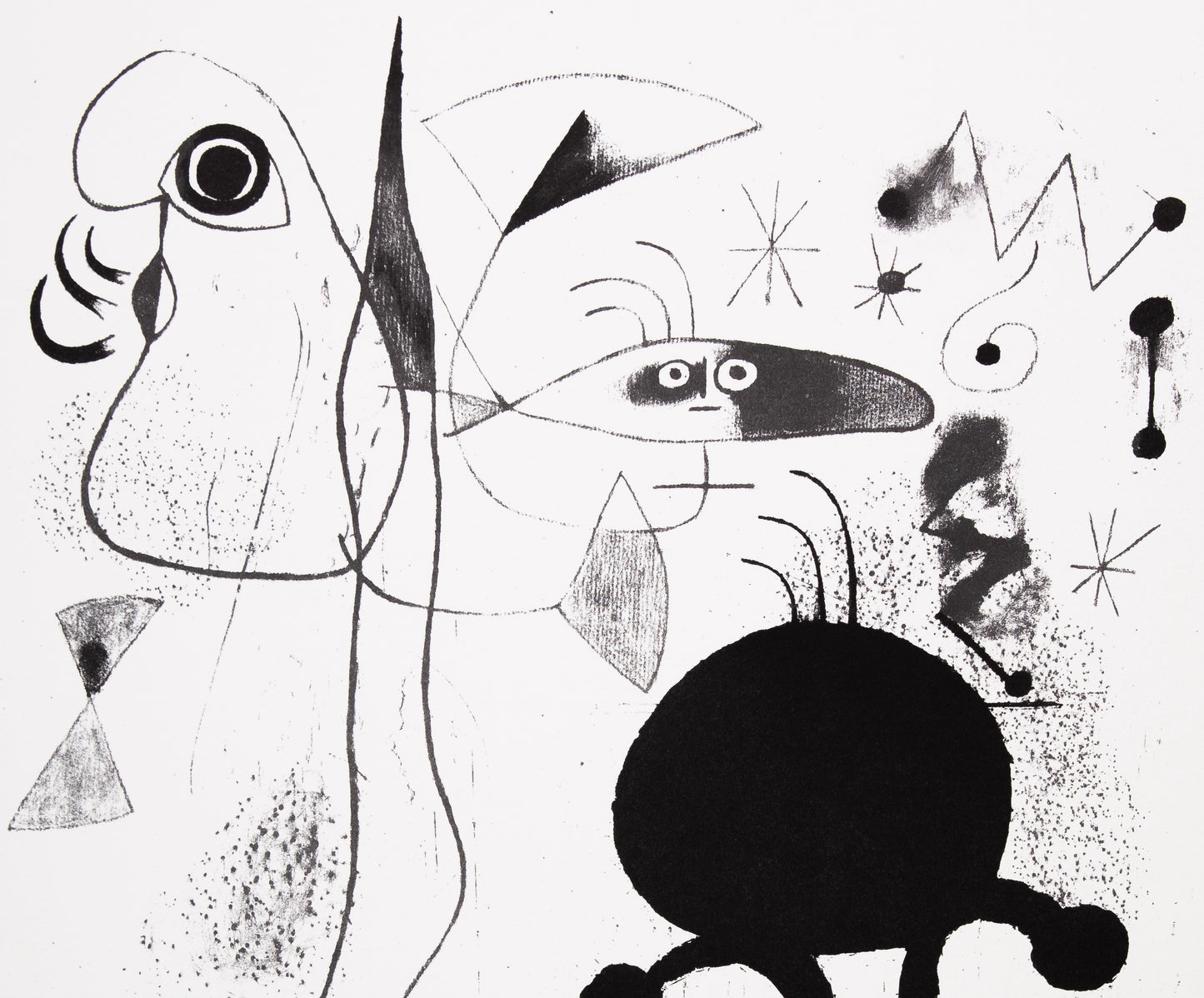 Joan MIRO : Barcelona, Personnages joyeux - Sérigraphie signée