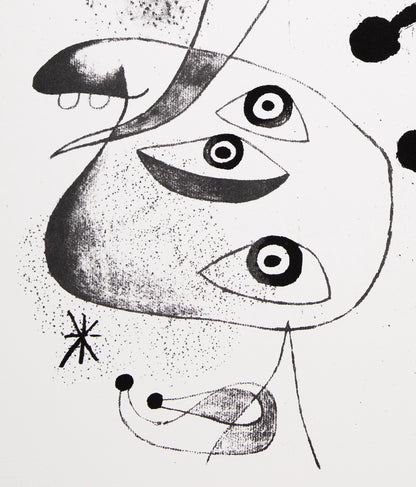 Joan MIRO : Barcelona, Personnages joyeux - Sérigraphie signée