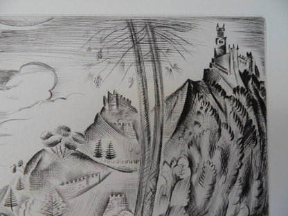 Mily POSSOZ : La Vallée du Douro - Gravure originale signée