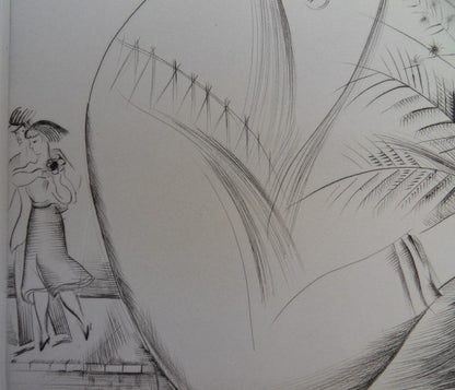 Mily POSSOZ : La jeune fille au bouquet - Gravure originale signée