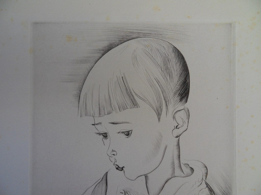Mily POSSOZ : Jeune lecteur - Gravure originale signée
