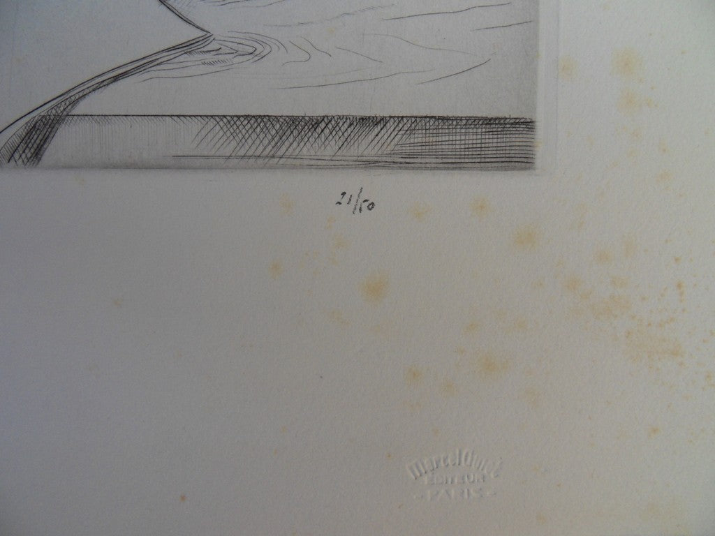 Mily POSSOZ : Jeune lecteur - Gravure originale signée