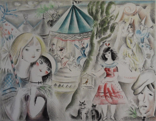Mily POSSOZ : La fête foraine - Eau-forte originale signée