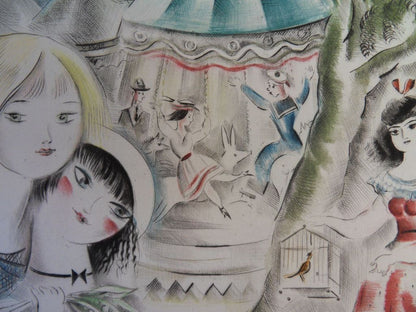 Mily POSSOZ : La fête foraine - Eau-forte originale signée