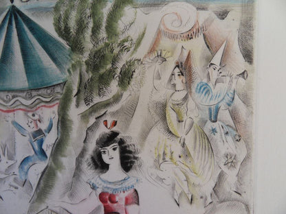 Mily POSSOZ : La fête foraine - Eau-forte originale signée