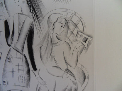 Mily POSSOZ : Les lectrices - Gravure originale signée