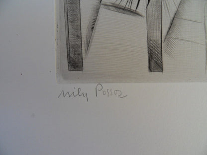 Mily POSSOZ : La sieste du chat - Gravure originale signée