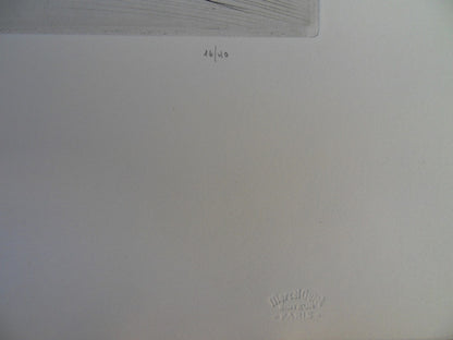 Mily POSSOZ : La sieste du chat - Gravure originale signée