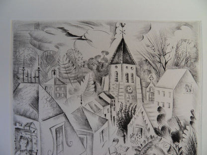 Mily POSSOZ : Fontenay - Gravure originale signée
