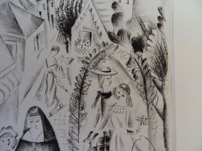 Mily POSSOZ : Fontenay - Gravure originale signée