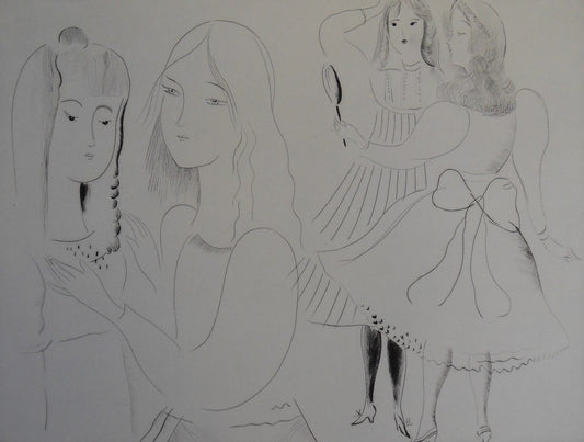 Mily POSSOZ : Les coquettes - Gravure originale